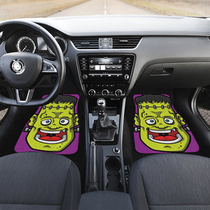 Cartoon Frankenstein Print Front and Back Car Floor Mats