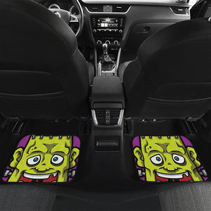 Cartoon Frankenstein Print Front and Back Car Floor Mats