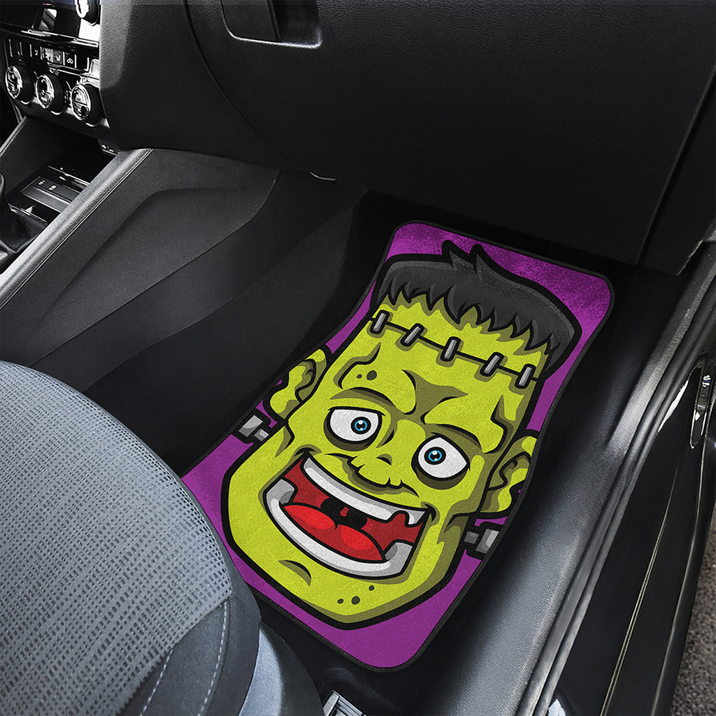 Cartoon Frankenstein Print Front and Back Car Floor Mats