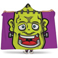 Cartoon Frankenstein Print Hooded Blanket