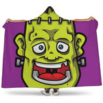 Cartoon Frankenstein Print Hooded Blanket