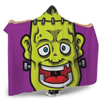 Cartoon Frankenstein Print Hooded Blanket