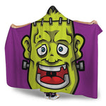 Cartoon Frankenstein Print Hooded Blanket