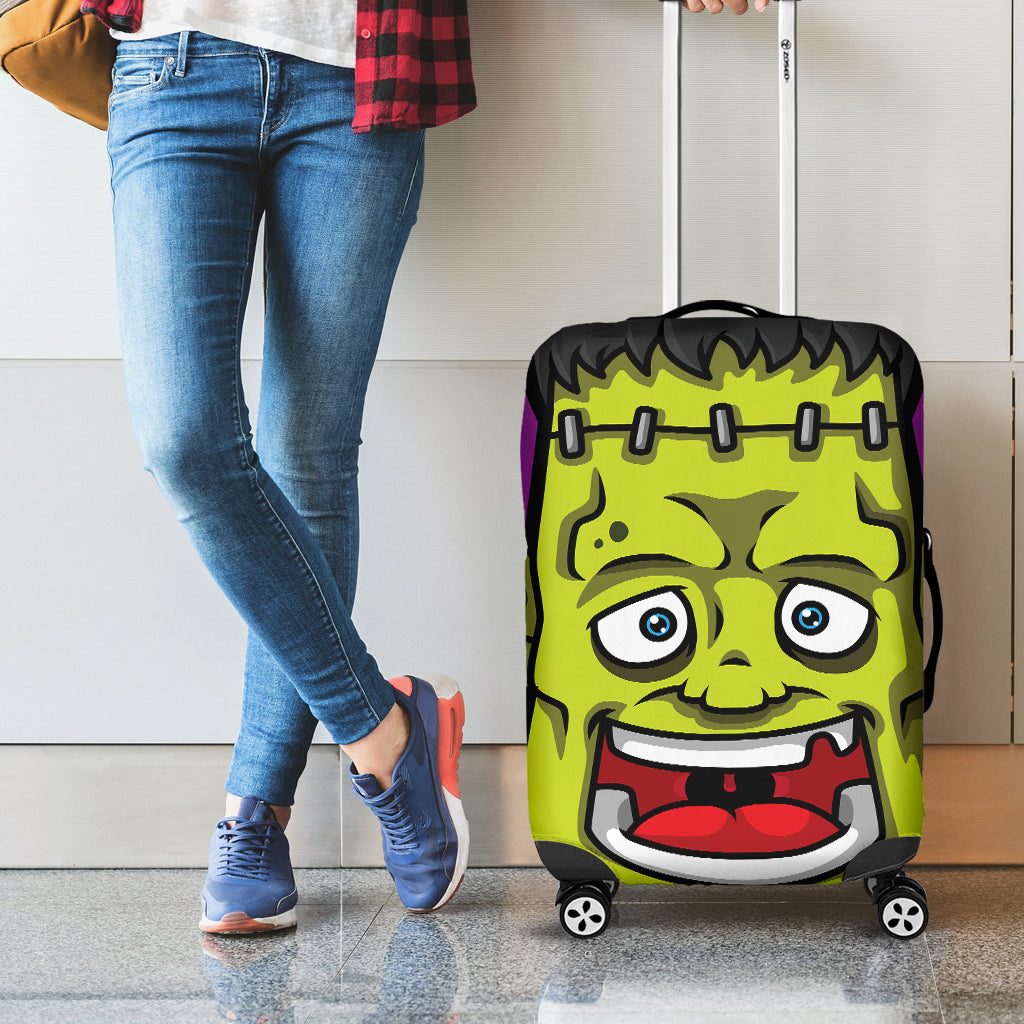Cartoon Frankenstein Print Luggage Cover