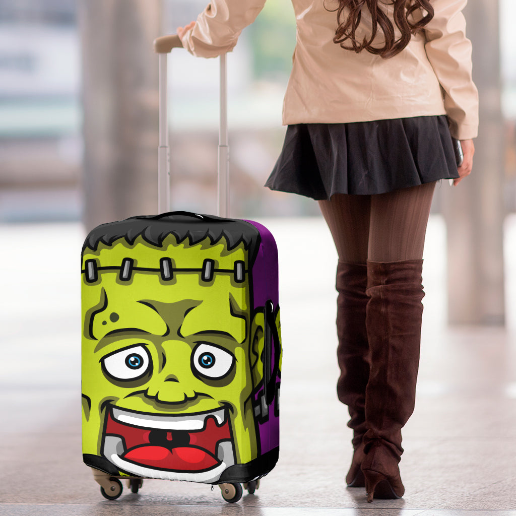 Cartoon Frankenstein Print Luggage Cover