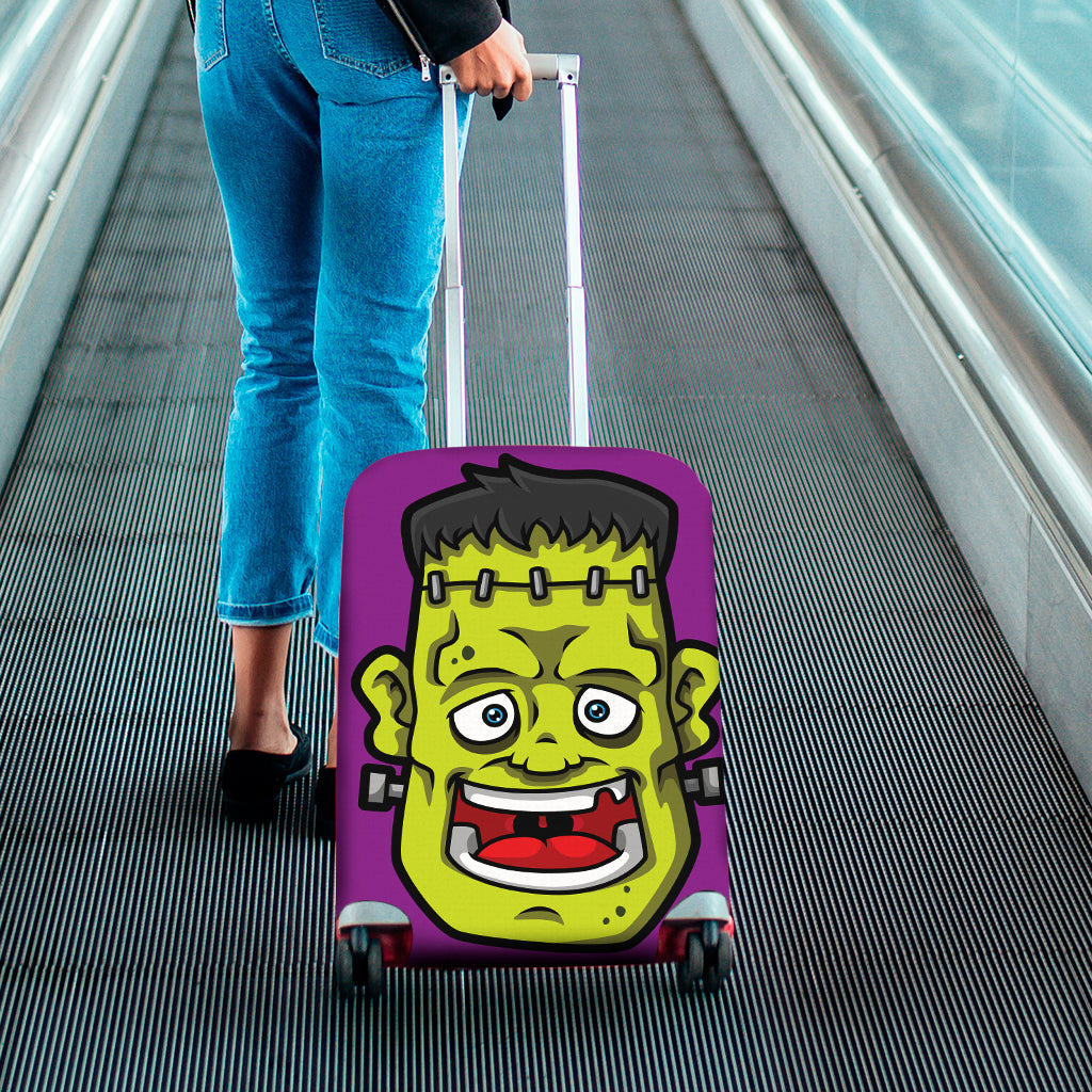 Cartoon Frankenstein Print Luggage Cover