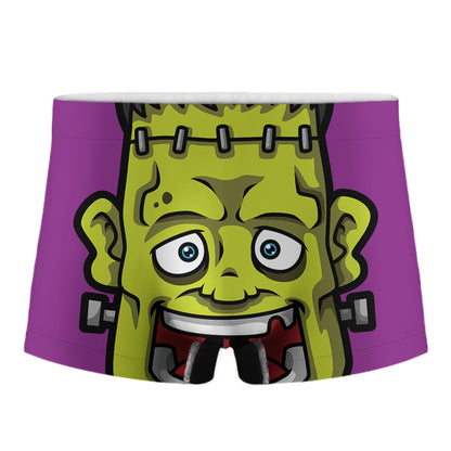 Cartoon Frankenstein Print Men's Boxer Briefs
