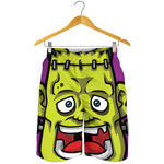 Cartoon Frankenstein Print Men's Shorts