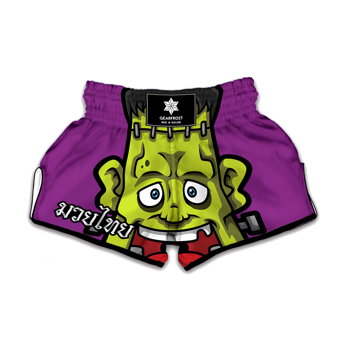 Cartoon Frankenstein Print Muay Thai Boxing Shorts