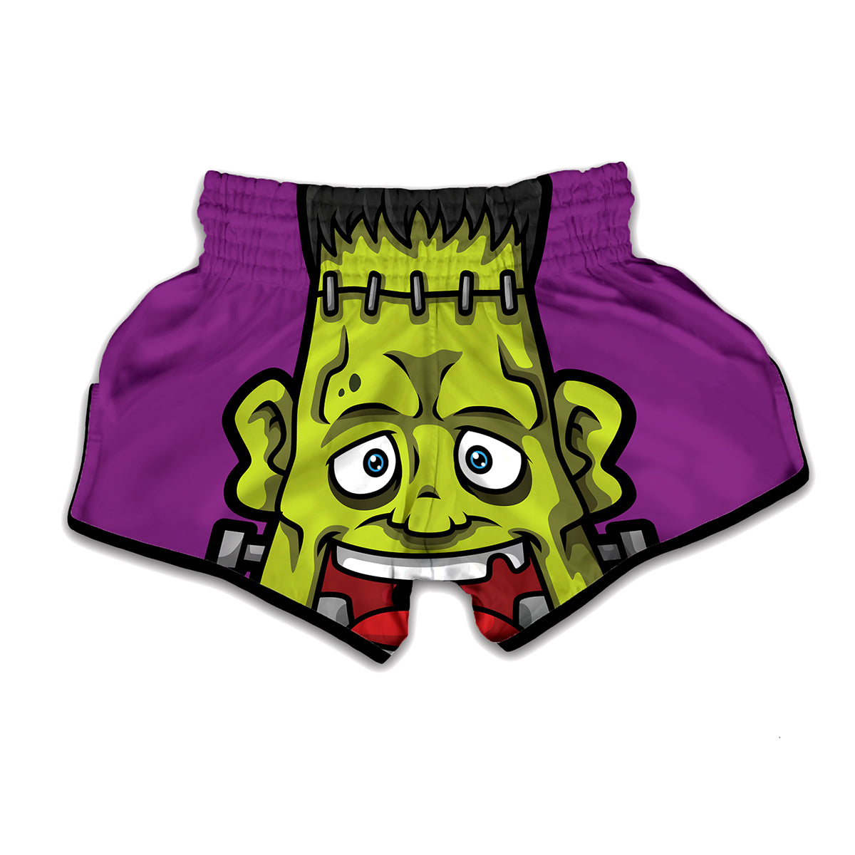 Cartoon Frankenstein Print Muay Thai Boxing Shorts