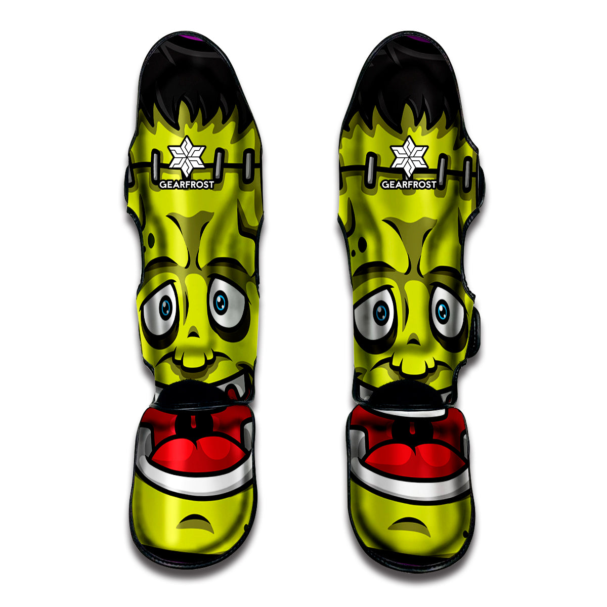 Cartoon Frankenstein Print Muay Thai Shin Guard