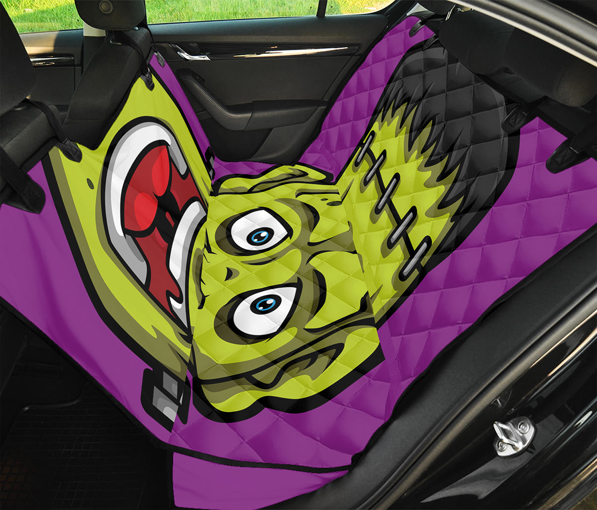 Cartoon Frankenstein Print Pet Car Back Seat Cover