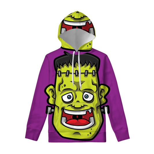 Cartoon Frankenstein Print Pullover Hoodie