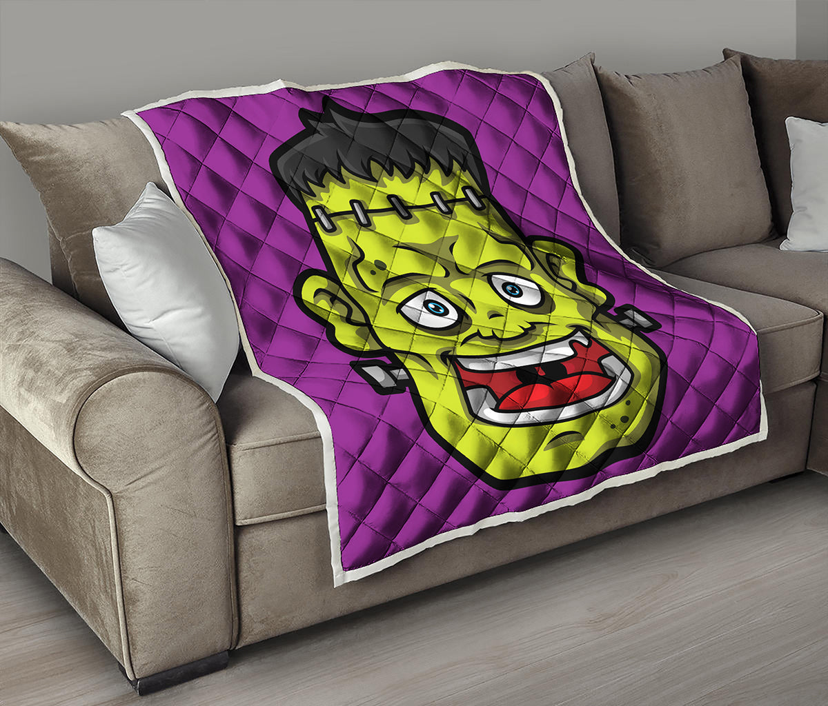 Cartoon Frankenstein Print Quilt