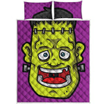 Cartoon Frankenstein Print Quilt Bed Set