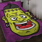 Cartoon Frankenstein Print Quilt Bed Set
