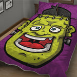 Cartoon Frankenstein Print Quilt Bed Set