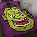 Cartoon Frankenstein Print Quilt Bed Set