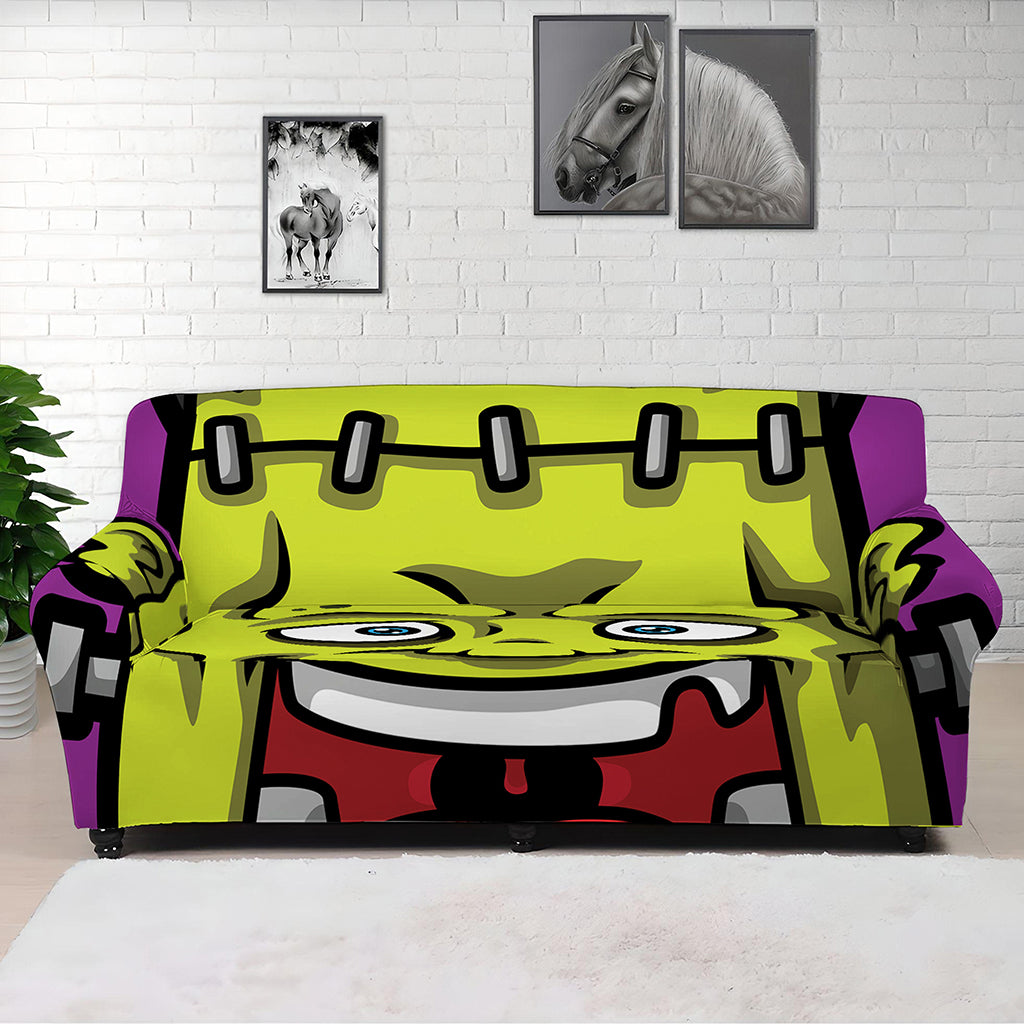 Cartoon Frankenstein Print Sofa Cover