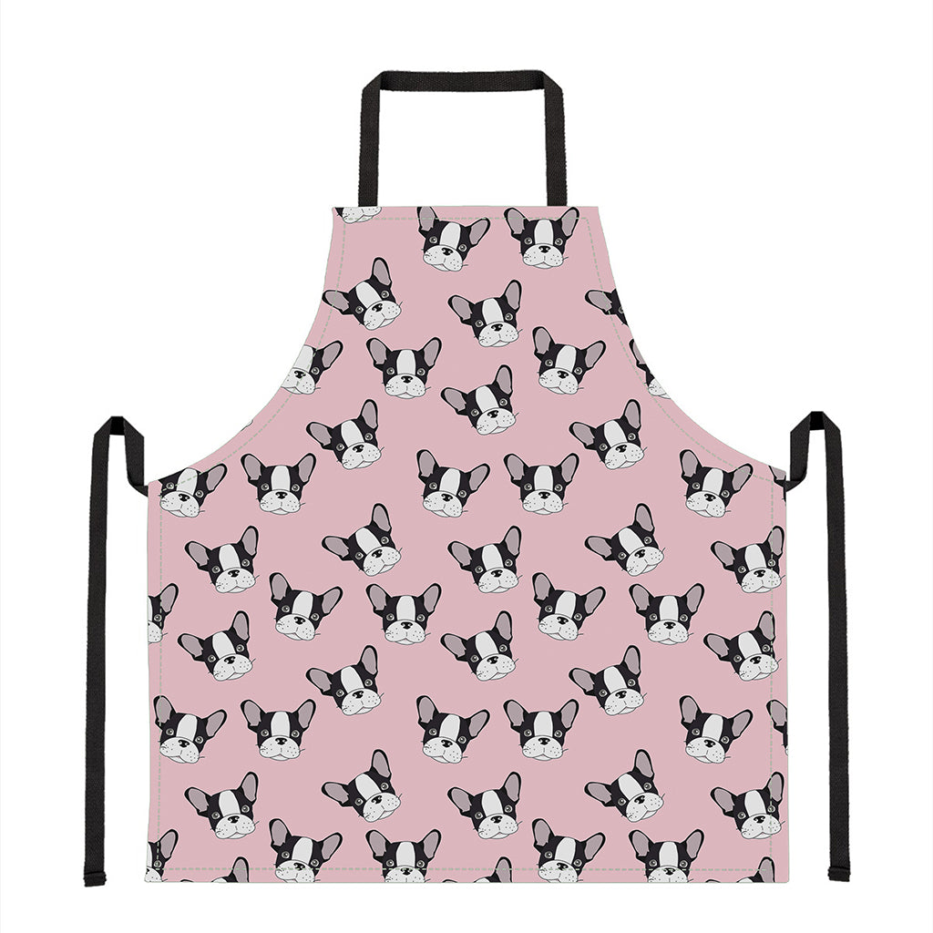 Cartoon French Bulldog Pattern Print Apron