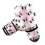 Cartoon French Bulldog Pattern Print Boxing Gloves