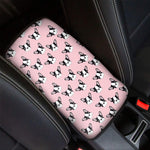 Cartoon French Bulldog Pattern Print Car Center Console Cover