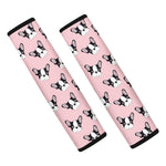 Cartoon French Bulldog Pattern Print Car Seat Belt Covers