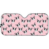 Cartoon French Bulldog Pattern Print Car Sun Shade