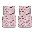 Cartoon French Bulldog Pattern Print Front Car Floor Mats