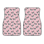 Cartoon French Bulldog Pattern Print Front Car Floor Mats