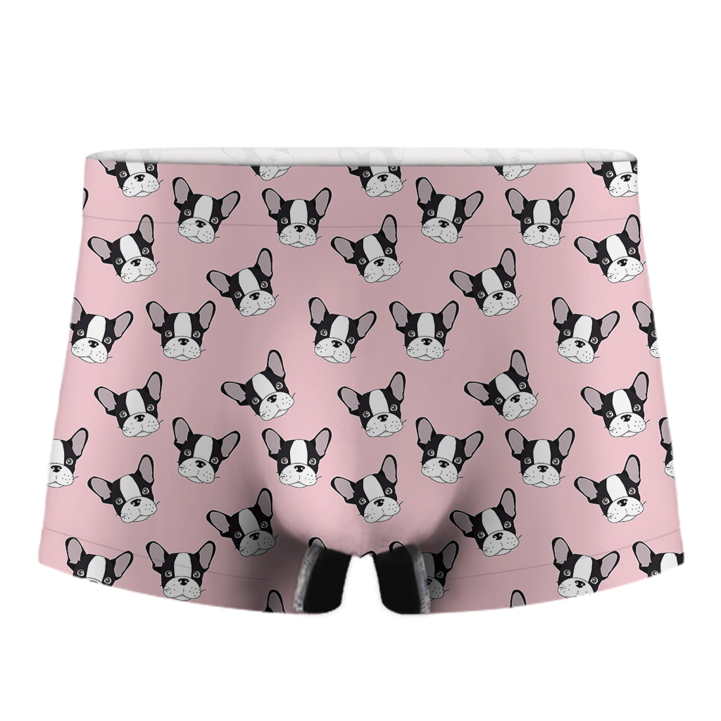 Cartoon French Bulldog Pattern Print Men's Boxer Briefs