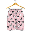 Cartoon French Bulldog Pattern Print Men's Shorts