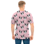 Cartoon French Bulldog Pattern Print Men's T-Shirt