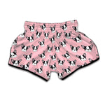 Cartoon French Bulldog Pattern Print Muay Thai Boxing Shorts