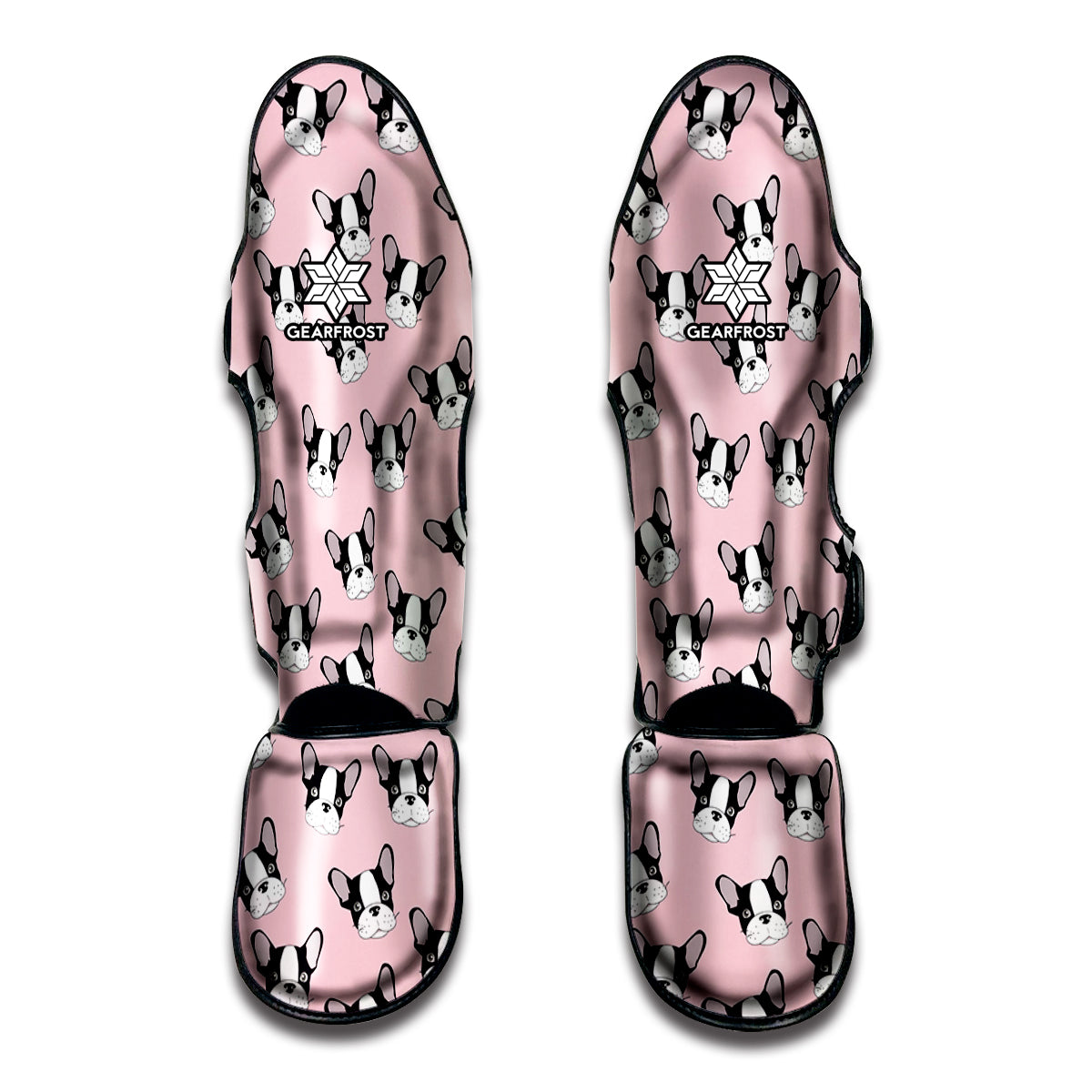 Cartoon French Bulldog Pattern Print Muay Thai Shin Guard