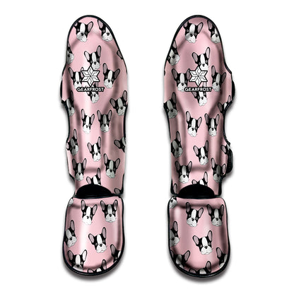 Cartoon French Bulldog Pattern Print Muay Thai Shin Guard