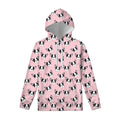 Cartoon French Bulldog Pattern Print Pullover Hoodie