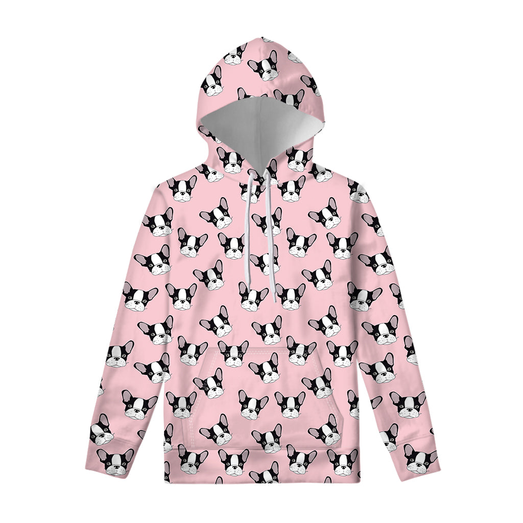 Cartoon French Bulldog Pattern Print Pullover Hoodie