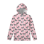 Cartoon French Bulldog Pattern Print Pullover Hoodie