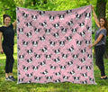 Cartoon French Bulldog Pattern Print Quilt