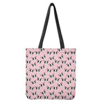 Cartoon French Bulldog Pattern Print Tote Bag
