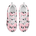Cartoon French Bulldog Pattern Print White Sneakers