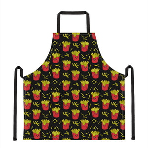 Cartoon French Fries Pattern Print Apron