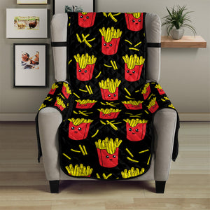 Cartoon French Fries Pattern Print Armchair Protector