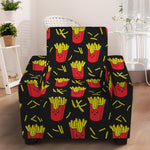 Cartoon French Fries Pattern Print Armchair Slipcover