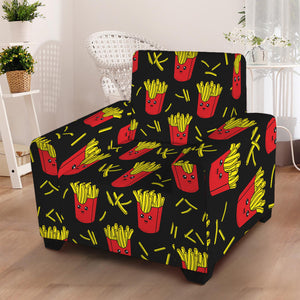 Cartoon French Fries Pattern Print Armchair Slipcover