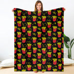 Cartoon French Fries Pattern Print Blanket