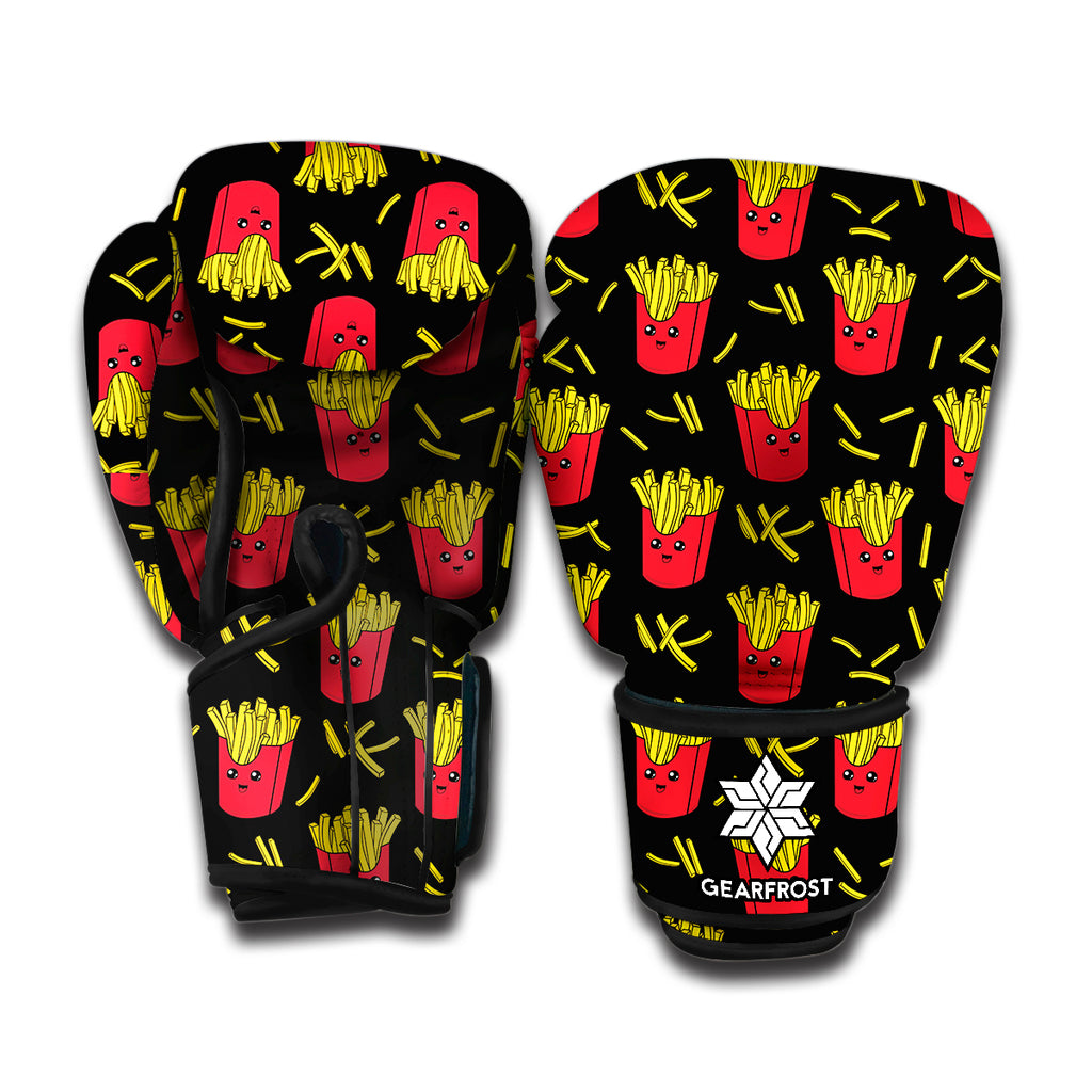 Cartoon French Fries Pattern Print Boxing Gloves