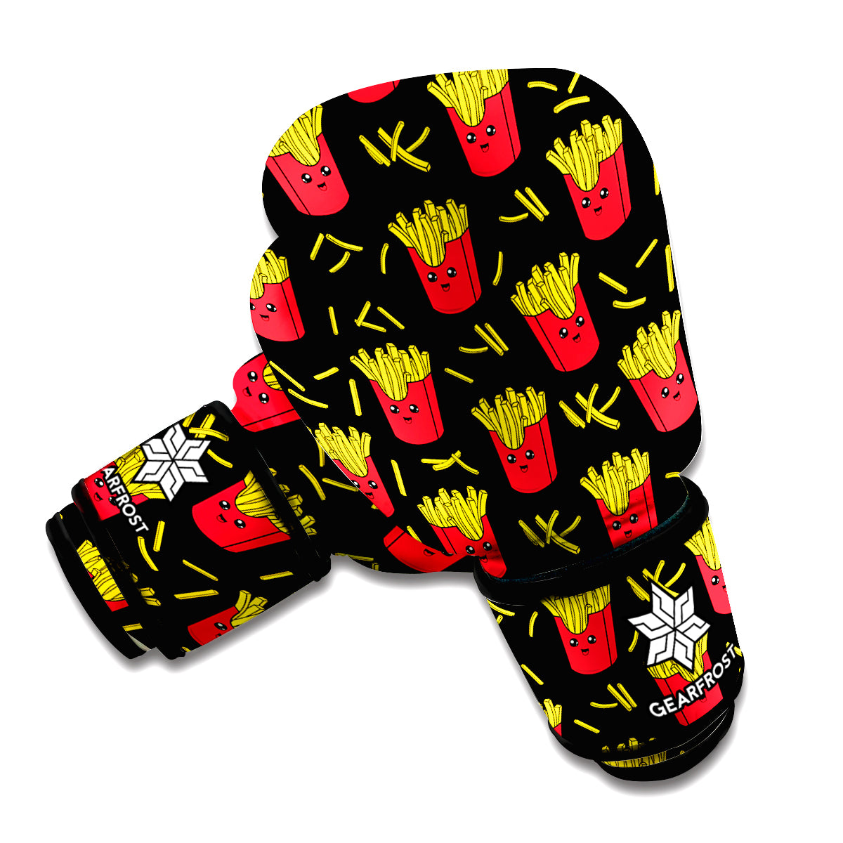 Cartoon French Fries Pattern Print Boxing Gloves