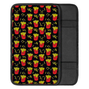 Cartoon French Fries Pattern Print Car Center Console Cover